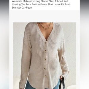 Striped Beige Cardigan